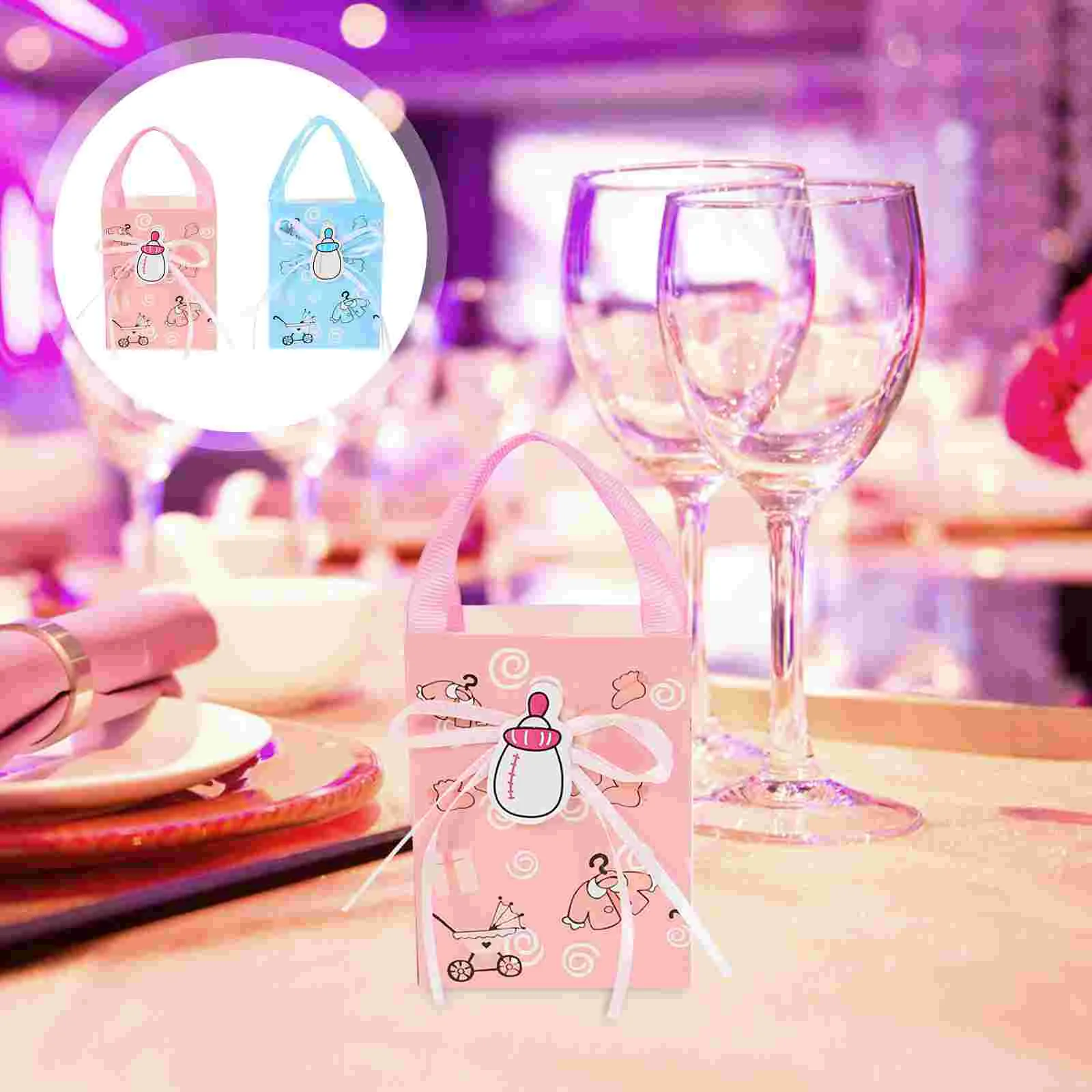 

24 Pcs Candy Box Wrapping Paper Bags Gift Bridesmaid Wedding Favors Party Birthday Portable Case