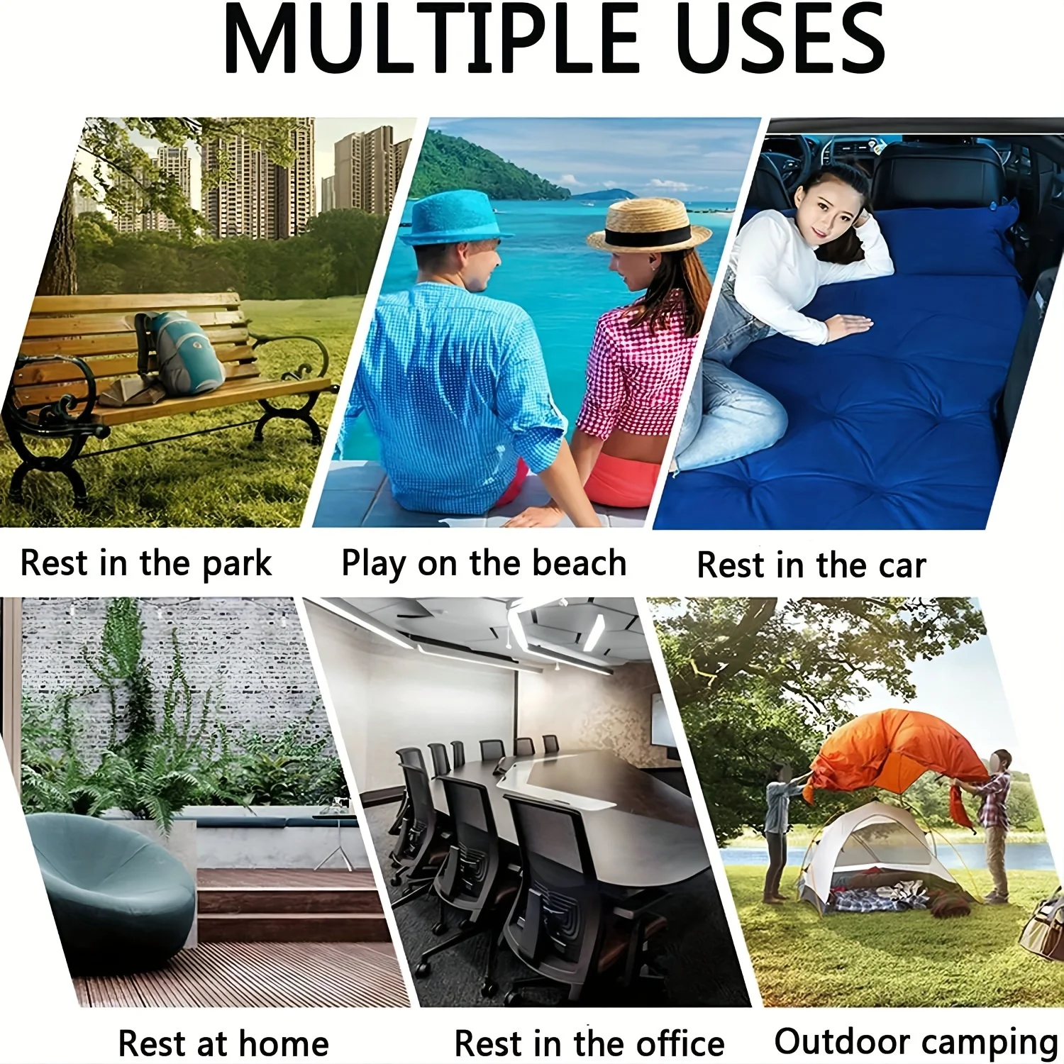Thickened Car Air Mattress Back Seat Bed-Inflatable Design for Comfort Portable and Lightweight inflatable air bed car sleeping mattress camping mattress inflatable camping mattress