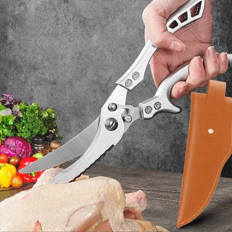 Kitchen Scissors Chicken Bone Kitchen Shears,Duck Fish Cutter 4Cr