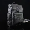 Exotic Genuine Crocodile Skin Men's Casual Black Laptop Backpack Authentic Real Alligator Leather Male Large Travel Bag Pack 2