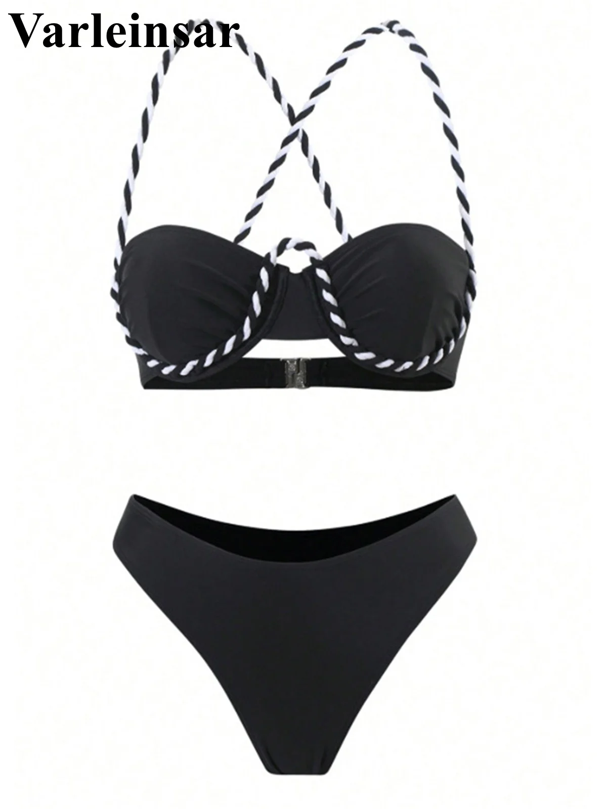 XS - L 3PCS With Skirt Underwired Bikini Female Swimsuit Women Swimwear Three-pieces Bikini set Bather Bathing Suit Swim V8045 4