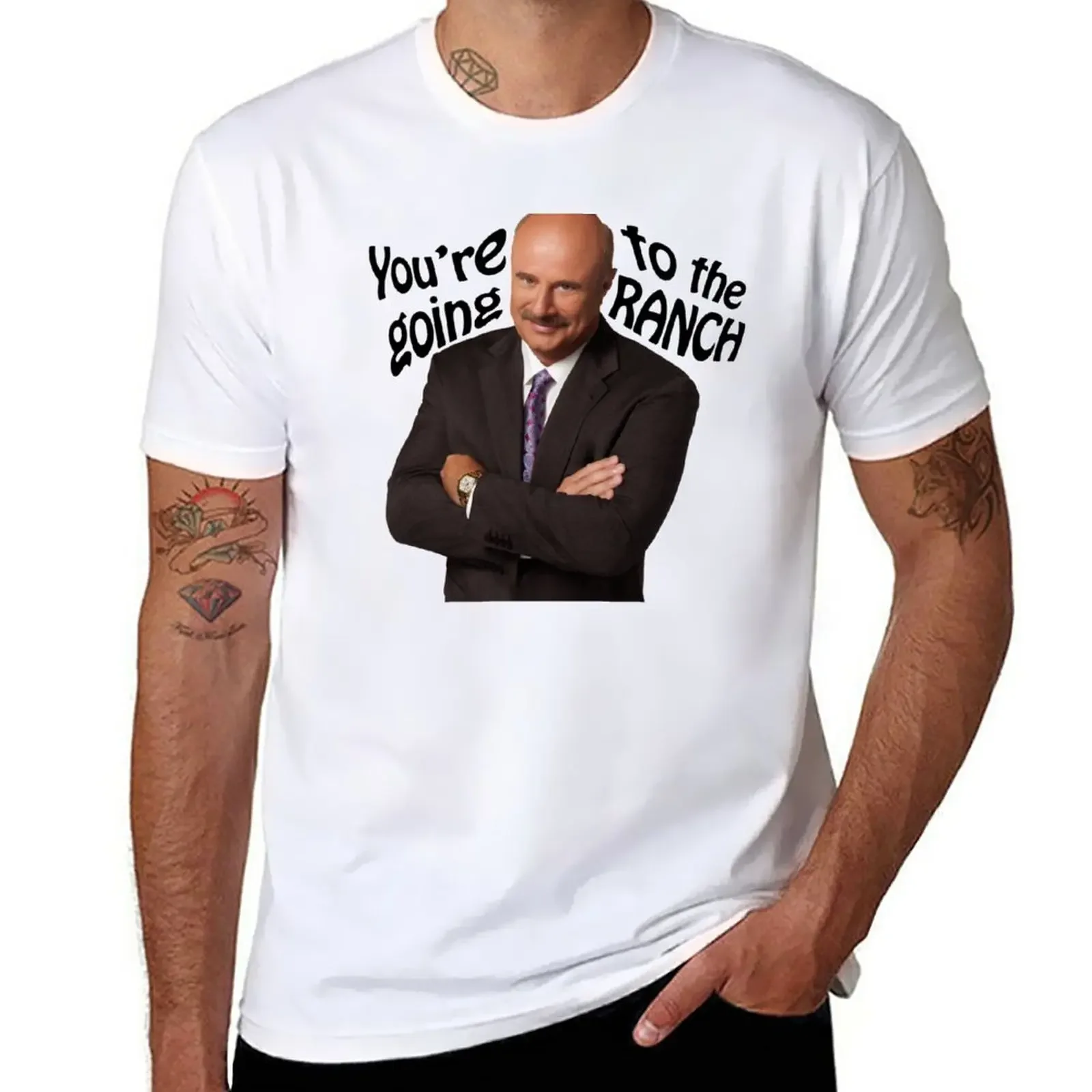

You're going to the Ranch Dr Phil T-Shirt Blouse blanks Short sleeve tee mens workout shirts