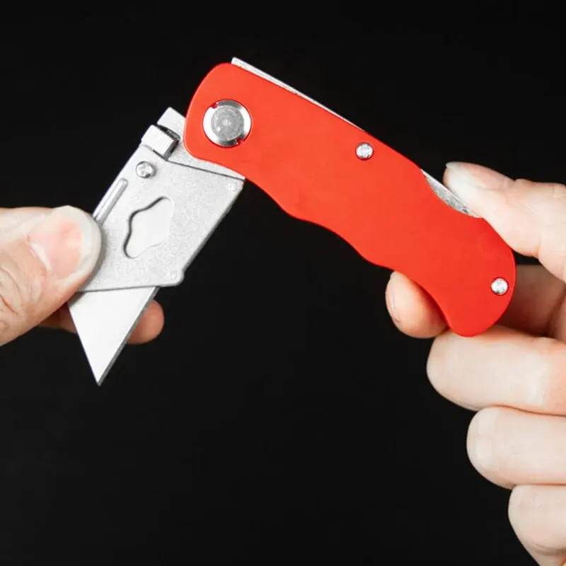 Utility Knife Retractable Sharp Cut Heavy Duty Steel Break 18mm Blade Paper Cut Electrician