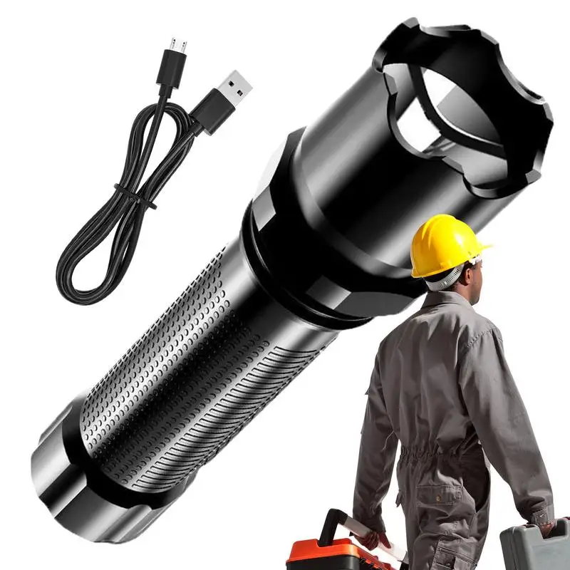 

High Power Flashlight Pocket Flashlight Hand Flashlight Rechargeable Mini Portable Powerful High Lumen Multi Functional Super