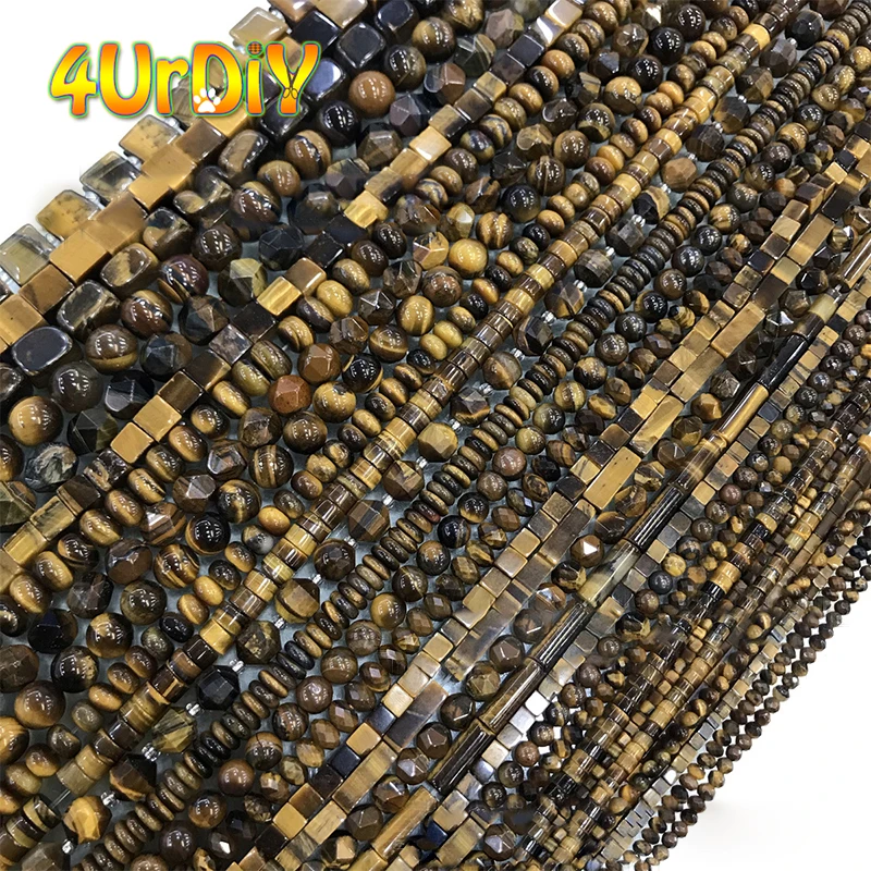 

Natural 2-15mm Yellow Tiger Eye Beads Irregular Faceted Gemstone Beads for Jewelry Making Bracelet Necklace DIY Accessory