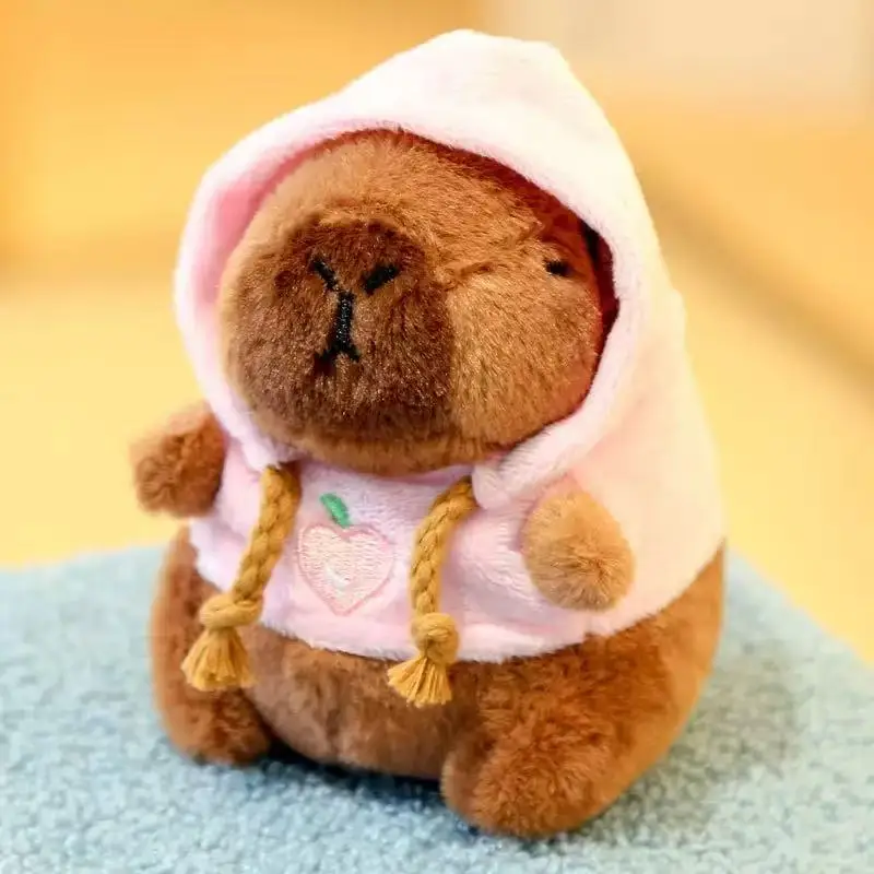 Cute Capybara Plush Toy Hoodie with Wings Simulation Doll Small Size Stuffed Animals Anime Fluffty Toy Birthday Party