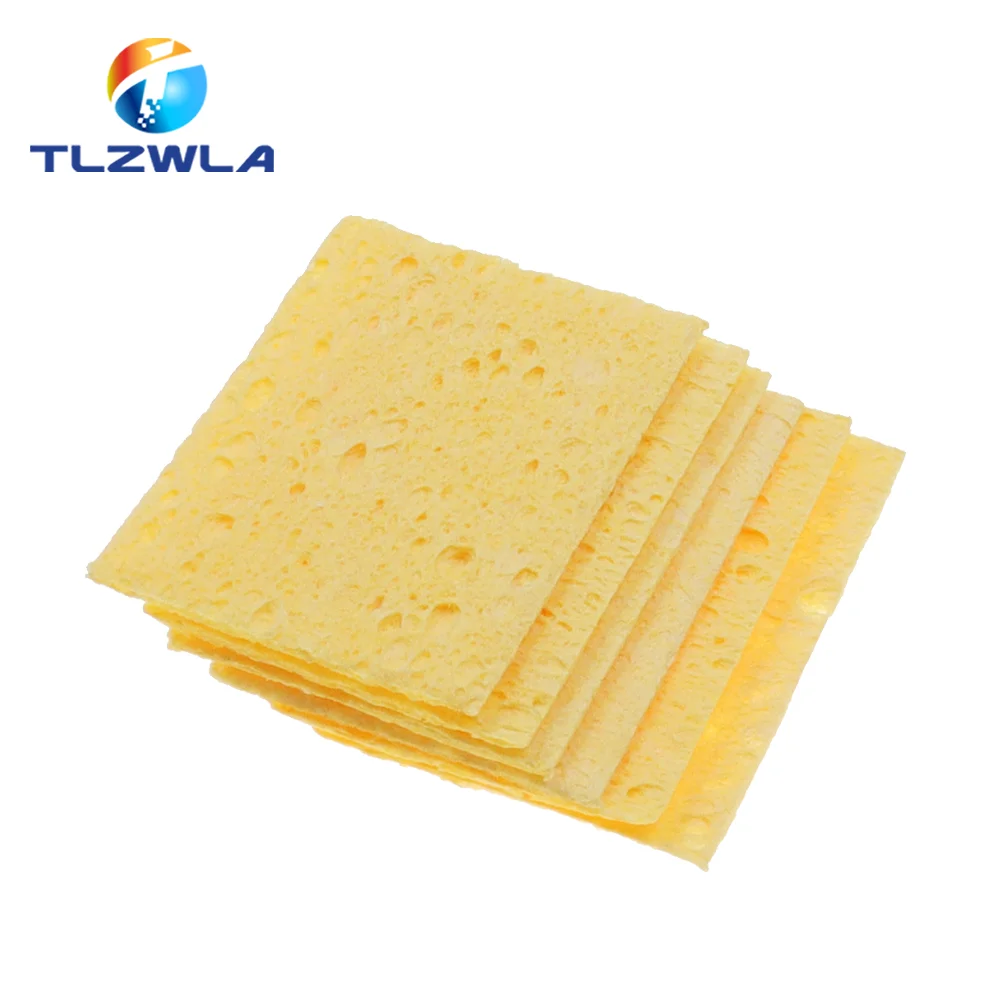 Cleaning Sponge 10PC 35MMX50MM Cleaner High Temperature Enduring for Electric Welding Soldering Iron Tip cleaning sponge