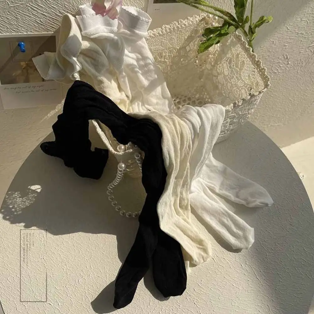 New Bow Children Pantyhose Summer Mesh Lace Stockings Princess White Thin Leggings Baby