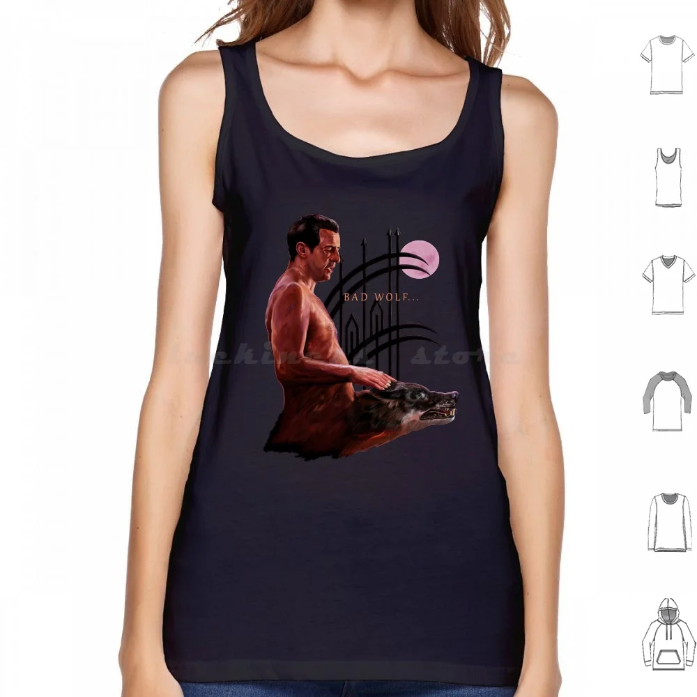 Dracula Bad Wolf Claes Bang Canotte Stampa Cotone Dracula Claes Bang Joke Wolf Bad Wolf Pun Fairytales Little Red Riding