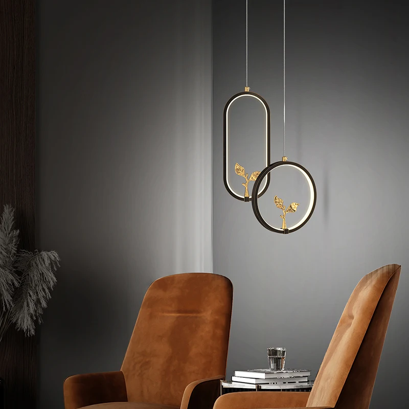 

YUNYI Modern Decoration Copper Ring Hanging Led Pendant Lights Circle Led Pendant Lamp For Bedroom