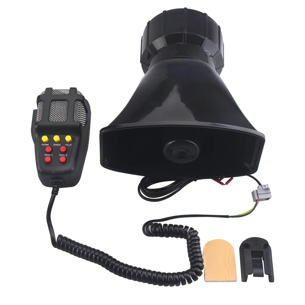 Mic PA System Emergency Amplifier Hooter 12V 100W Police Siren Air Horn Megaphone Tone Car Horn Car Warning Alarm Speakers Loud car siren horn car air horn