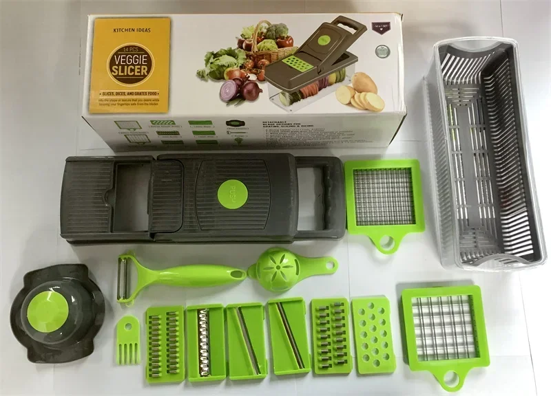 16pcs Multifunctional Vegetable Chopper Set Manual Fruit Slicer Food Grater Cutter with Container Kitchen Mincer Chopper 16pcs Multifunctional Vegetable Chopper Set Manual Fruit Slicer Food Grater Cutter with Container Kitchen Mincer Chopper