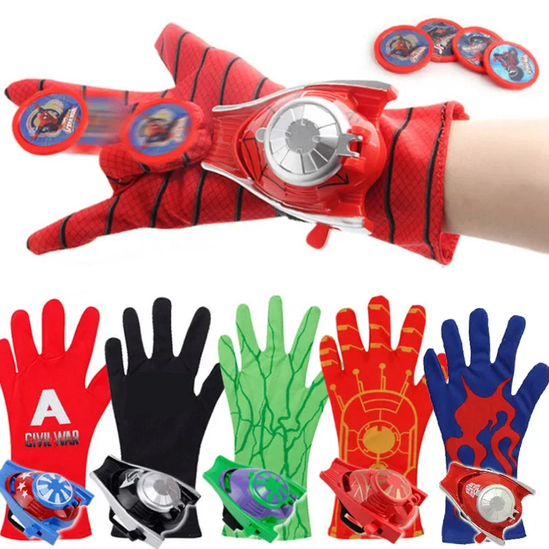 Superhero Spider-Man Launcher Guanti Captain Hulk Optimus Prime Iron Man Card Launcher Guanti Cosplay Toys Giochi Di Supereroi