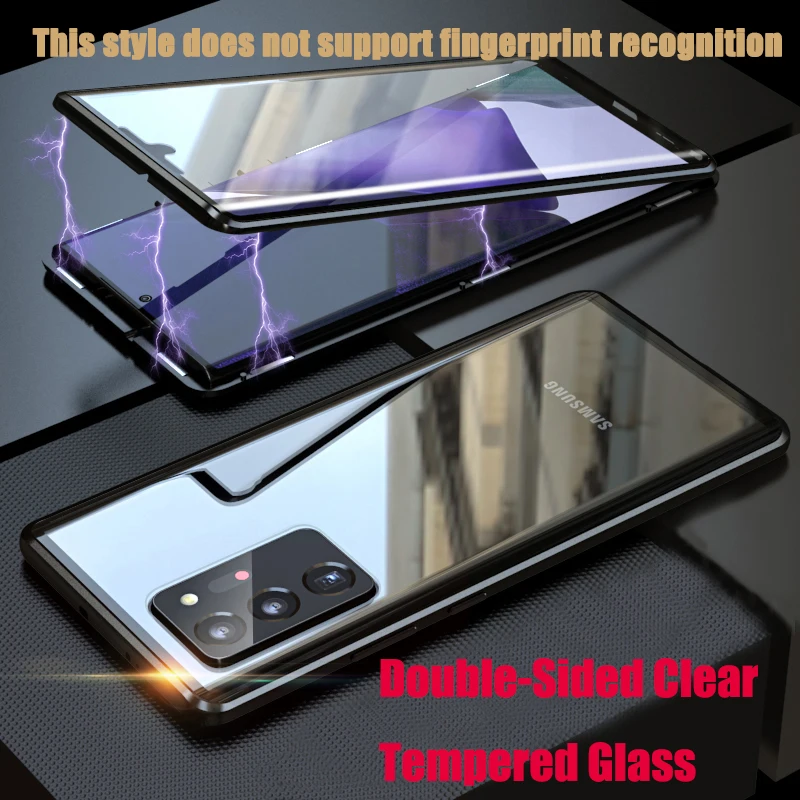 

Magnetic Clear Cover For Samsung Galaxy S22 Ultra S21 Plus A54 A52 A53 S10 S8 S9 Note 20 9 A72 A71 S20 Fe Phone Case Glass Funda