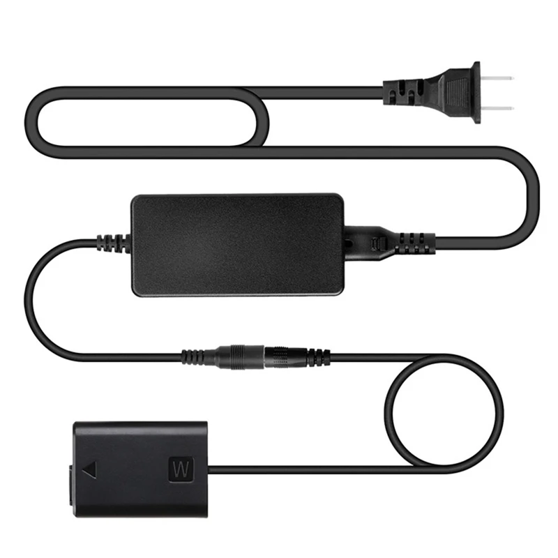 

NP-FW50 Dummy Battery AC Power Supply Adapter For Sony Alpha A7S A7SM2 A7M2 A7R A7RM2 A6100 A6400 A6500 A6000-US Plug