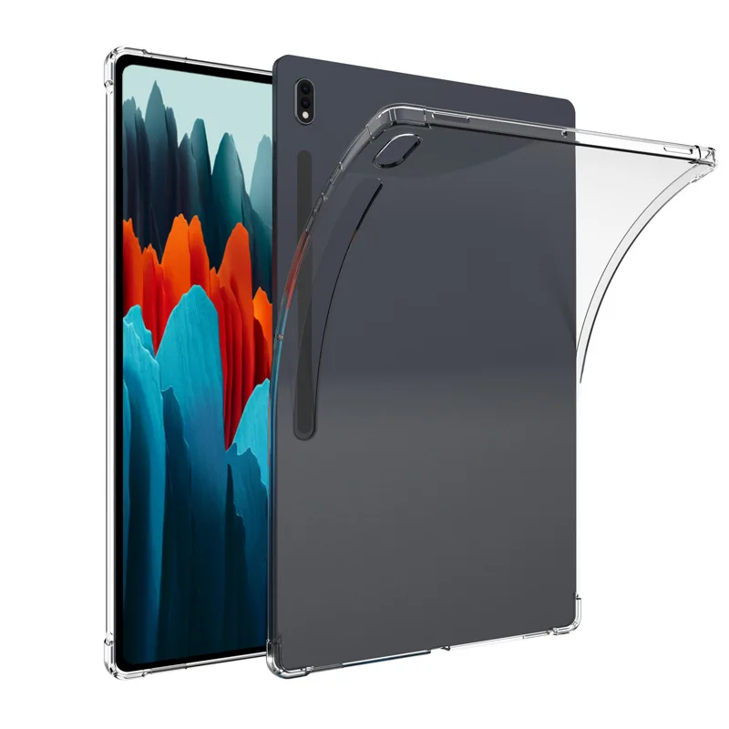 Tampa Macia Transparente do Airbag de Tpu Estojo para Samsung Galaxy Tab s8 s9 s8 Mais s7 Mais s7 fe 124 s9 Ultra 146 - Imagem 4