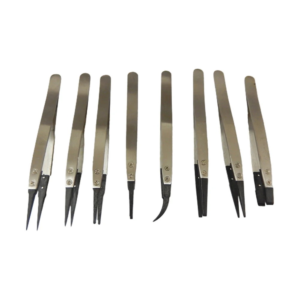 ESD Anti-Static Tweezers Industrial Tweezers With Replaceable Carbon Fiber Tips 1pc ESD-00 ESD-2A ESD-7A ESD-242 ESD-249 ESD-250
