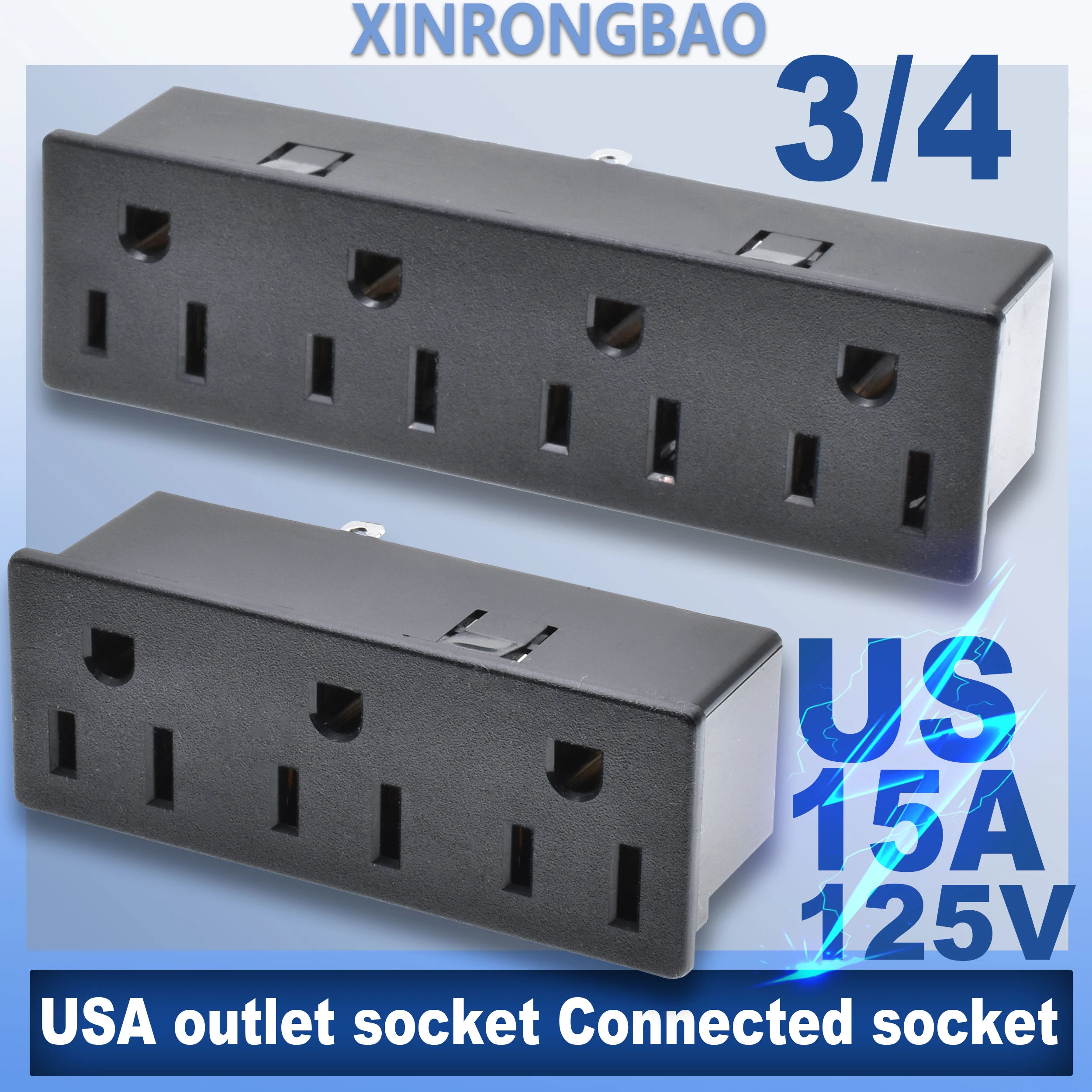 Premium All-Copper American Standard Power Socket with Porous Design