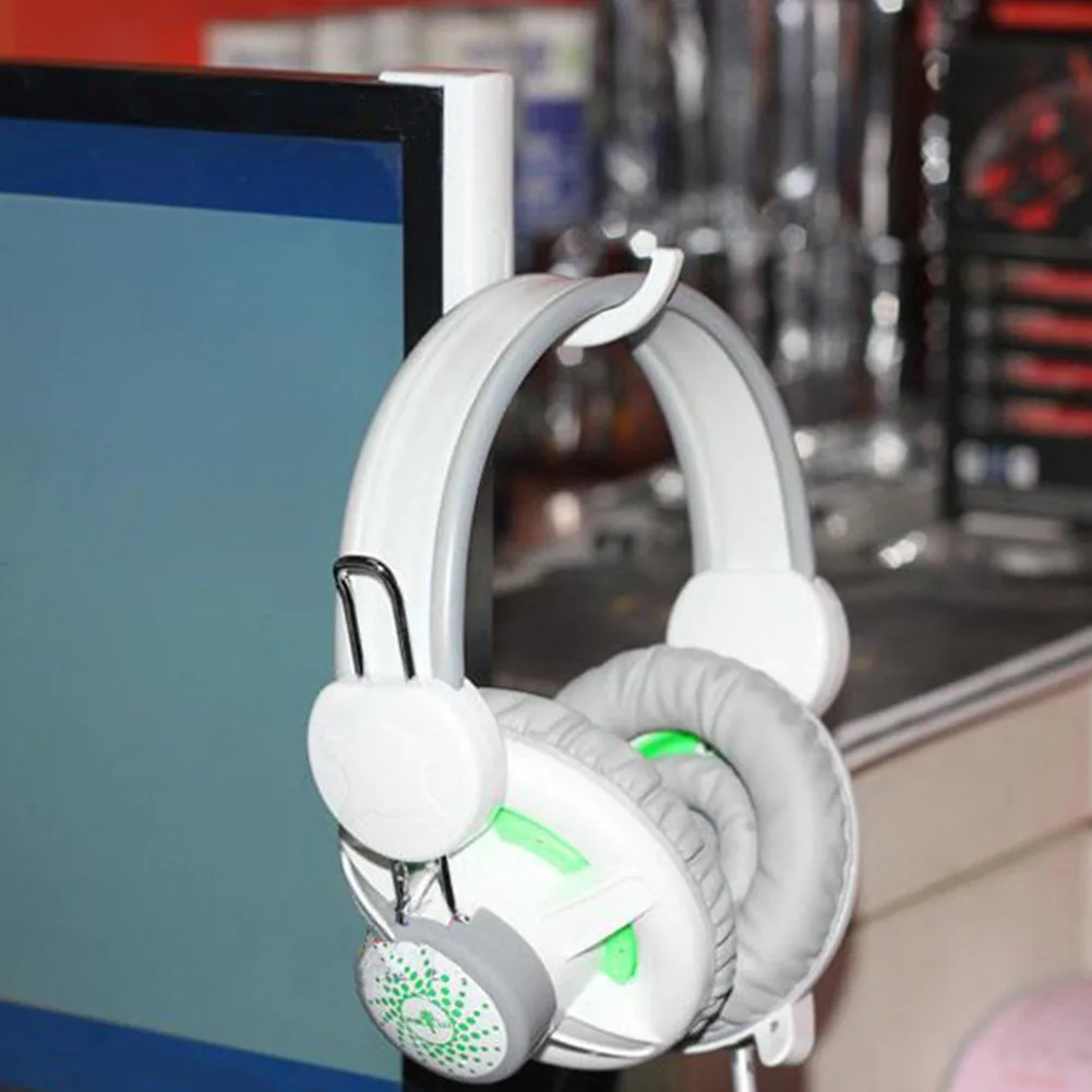 

Universal Headphone Punch-Free Stand Wall Hook Black White Headset Holder Hanger PC Monitor Earphone Stand Rack Hook Holder