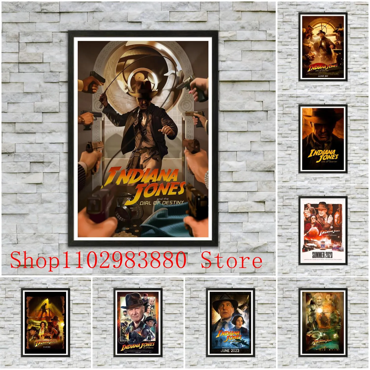 

Indiana Jones and the Dial of Destiny Poster Canvas Painting Posters and Prints Wall Art Picture Home Living Room Decor
