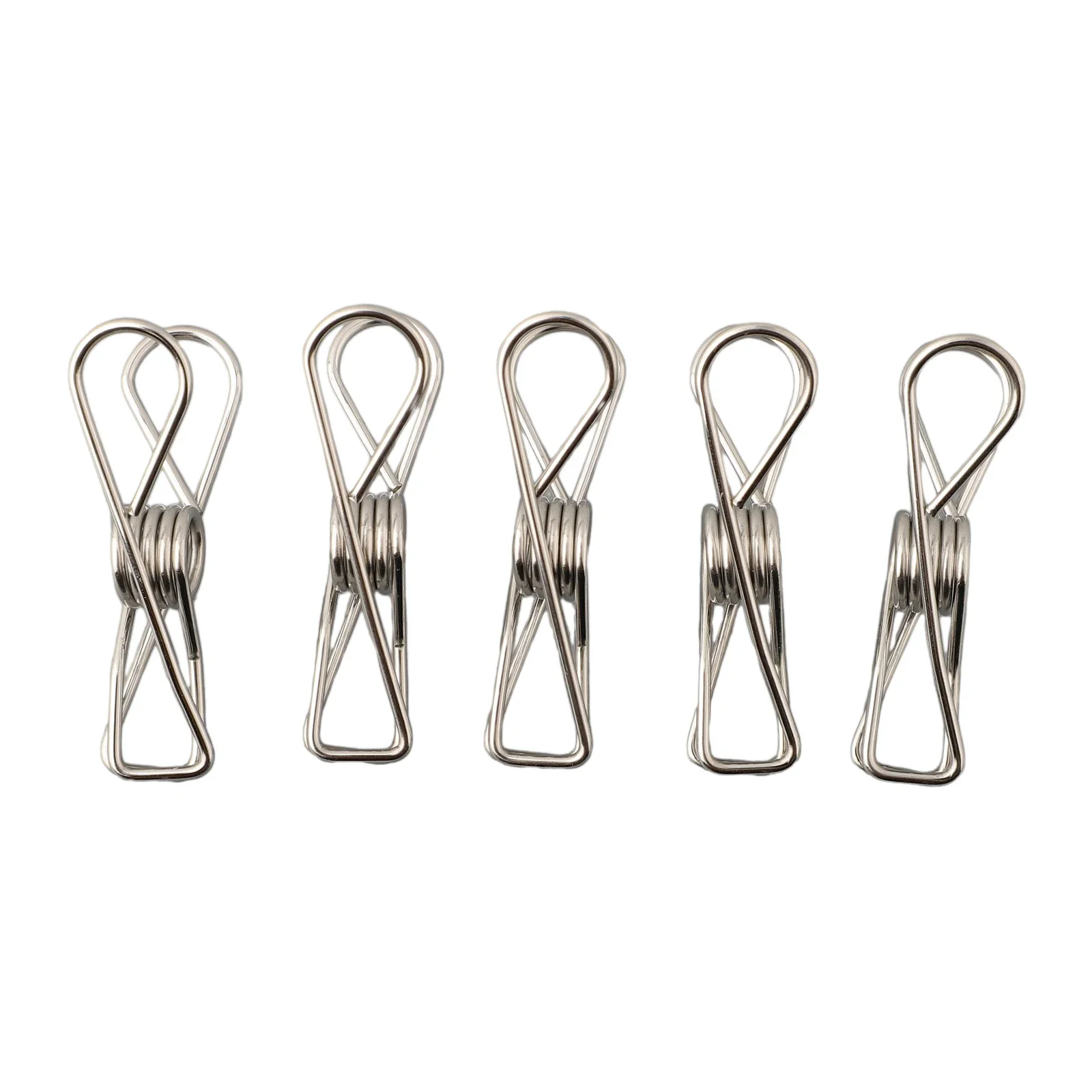 20pcs Stainless Steel Clips Clothes Photo Paper Peg Pin Hook Clothespin Home Decoration Set Household Storage Kitchen Organizer