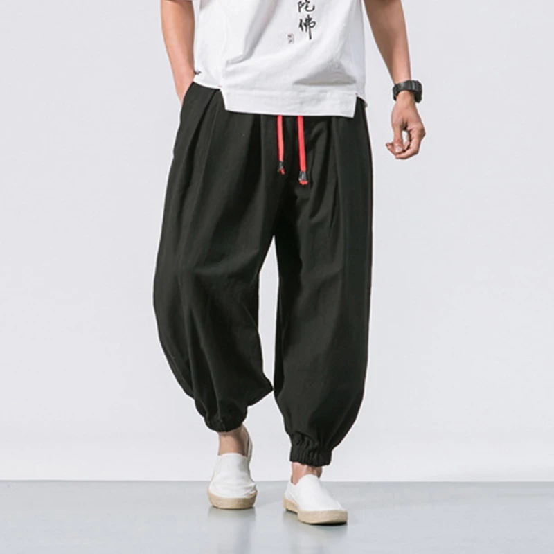 Men'S Jogger Sweatpants Harajuku Loose Men Harem Baggy Pants Solid Casual Trousers Male Casual Oversized Streetwear 4