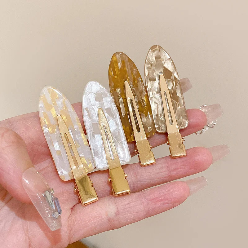 

AISHG Acetate Hairpin Women Makeup Bangs Broken Hair Clips French Style Barrettes Duckbill Clips Hair Accessories for Girls