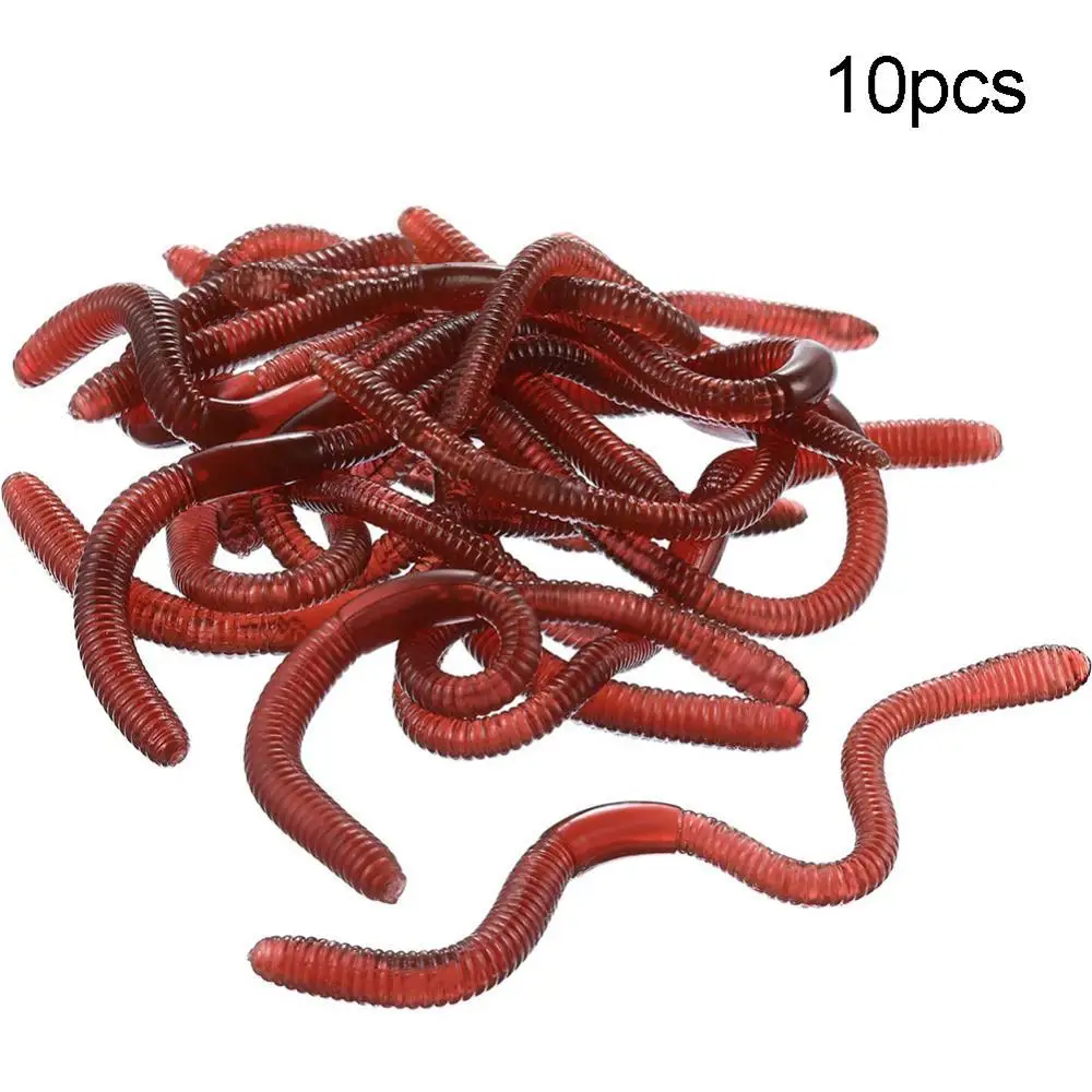 10 Stücke Simulierte Insekten Regenwürmer Weiche Gummi Spielzeug Boden Drachen Requisiten Halloween-Party Requisiten Maden Streich Spielzeug kinder Geschenk – Detail 2