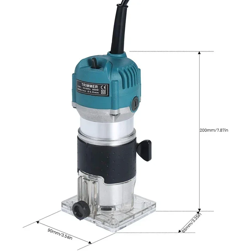 8000W Woodworking Electric Trimmer Wood Router Machines Tool Electric Power Carpentry Manual Trimmer Tools With Milling Cutter 6