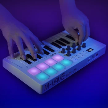 25key MIDI Keyboard Professional Musical Keyboards Adult Electronic Controller Portable Children Digital Keyboard Synthesizer