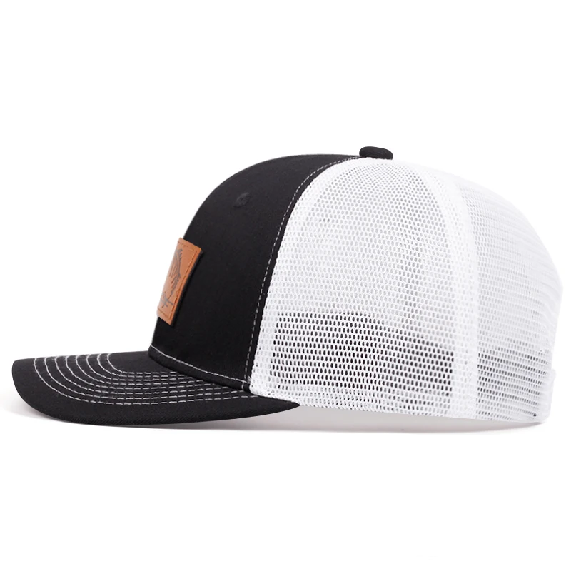 Herrenmode Fischer Muster Leder Label Richardson Ente Zunge Hut verstellbare Hip Hop Baseball Hut Sonnenschirm Cowboy Caps – Detail 16