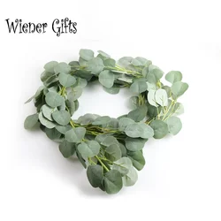 Green Eucalyptus Leaves Garland Wisteria Artificial Flowers Rattan Fake Plant Silk Leaf Vines For Wedding Birthday Party Decor