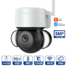 

Tuya Smart Home WiFi Surveillance Camera Security Protection 5MP HD IR Motion Detector Night Vision 360° Outdoor PTZ Web Camera