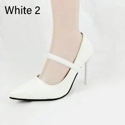 Elastic Lace Ankle Shoe Straps with Anti - Slip Design (White 2)