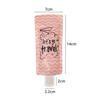 Cute Portable Folding  Shower Shampoo Bottle Facial Cleanser Liquid Storage Bag Travel Bag Plastic Makeup Organizer Container 2