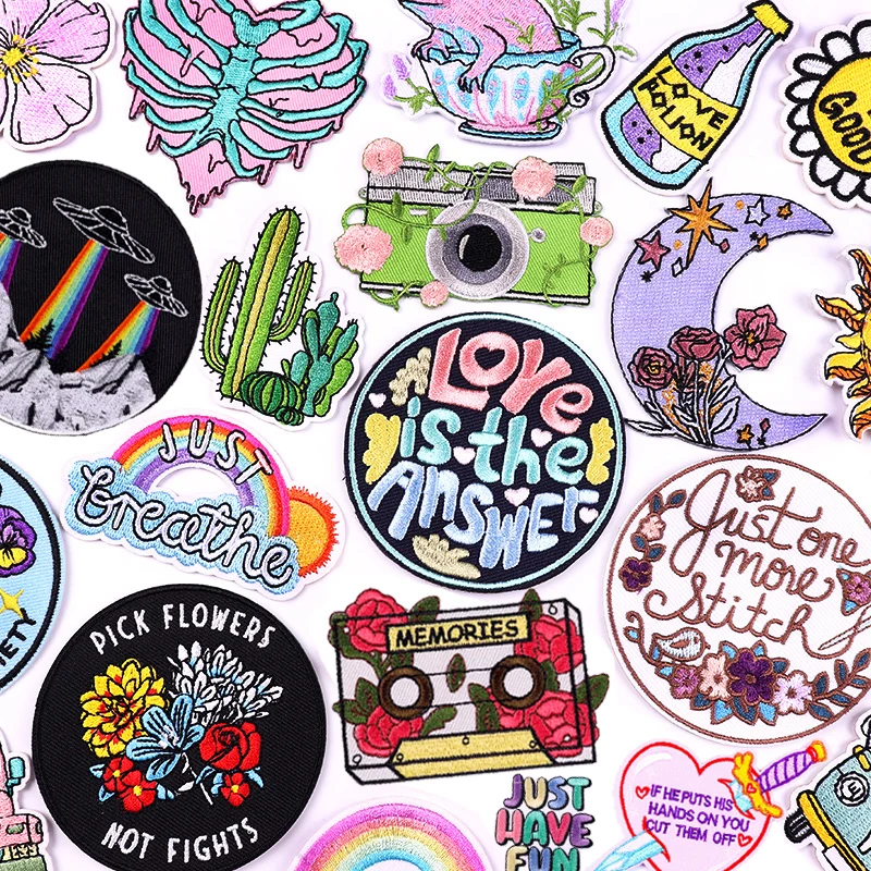 Playful Cartoon Embroidery Iron-On Patches