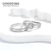 Luxury Pure 100% 925 Sterling Silver Ring Set For Woman Jewelry 5A Zircon  Snowflake Cube Engagement Wedding Band For Bridal 3
