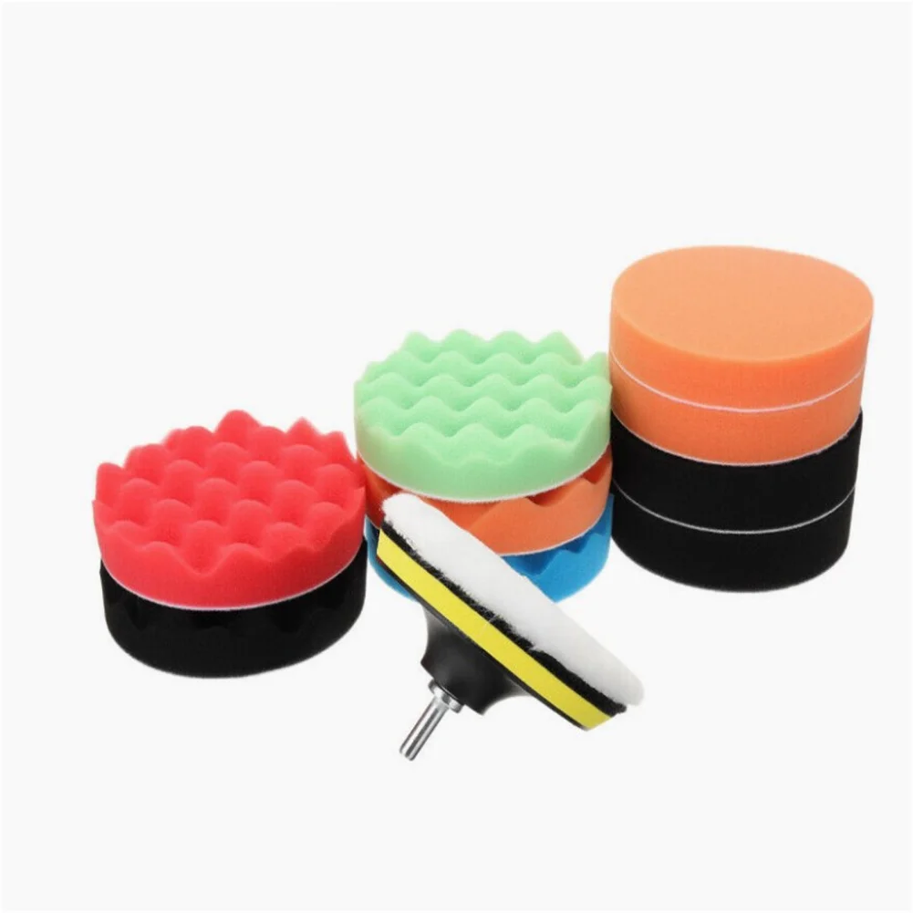 

Car Foam Drill 3-Inch Buffing Pad 12Pcs Polishing Pads Kit Buffer Polisher Kit for Polishing Waxing Sealing Glaze