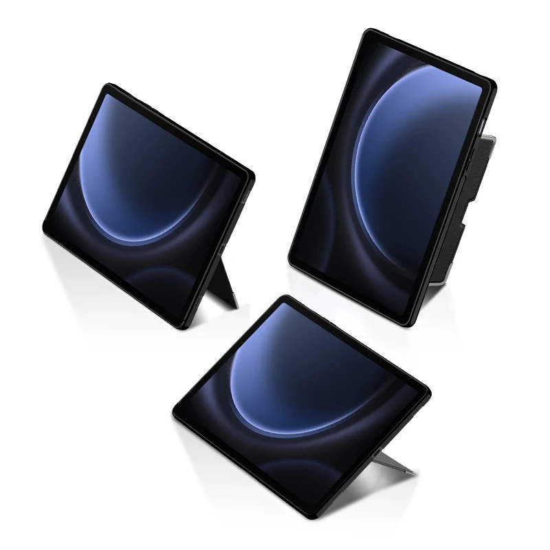 삼성 갤럭시 탭 S9 FE용 케이스, 10.9 인치 2023 스탠드 커버 쉘, 탭 S9FE SM-X510 SM-X516 태블릿용 경량 킥 스탠드 백 케이스