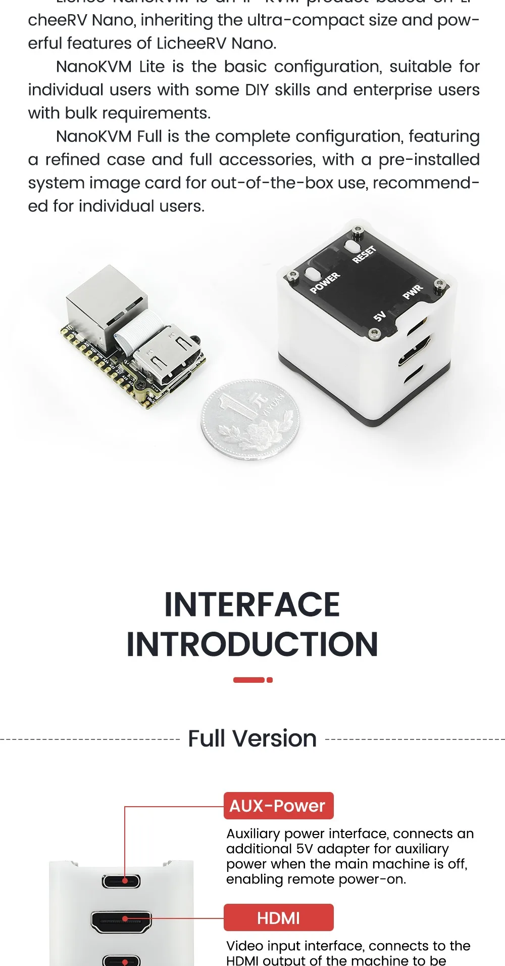 Sipeed NanoKVM PiKVM Mini remote control operation and maintenance server HDMI