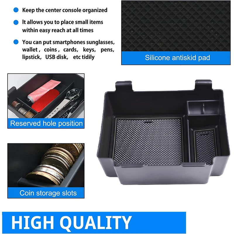 Car Armrest Storage Box For 2022 2023 Honda Acura RDX Accessories Interior Parts Center Console Glove Box Organizer 
