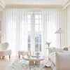 Fonflora White Chiffon Tulle Curtains for Living Room Solid Window Curtain Sheer Voile Organza Shades for Bedroom Decoration 3