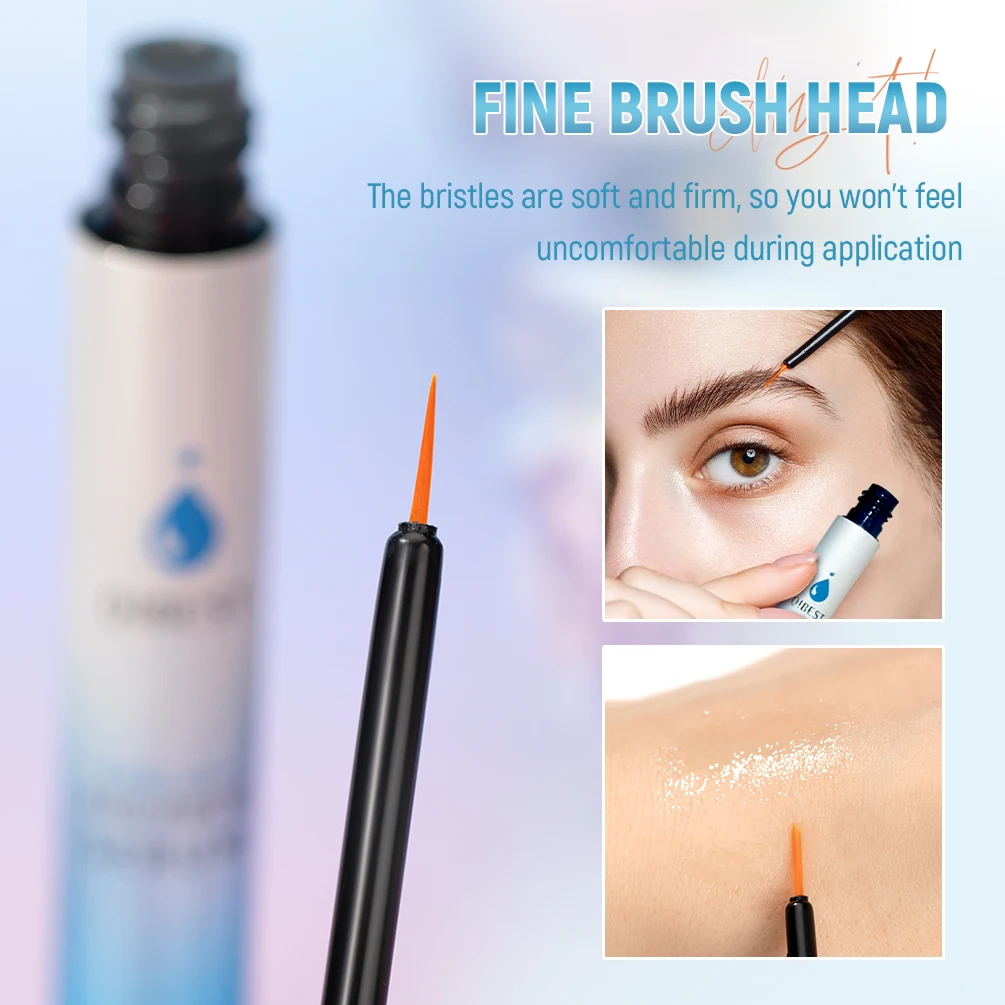 QIBEST مصل نمو الحواجب سمكا رمش ترطيب أطول جلدة الرموش السريعة حجم الحواجب رمش ماسكارا محسن