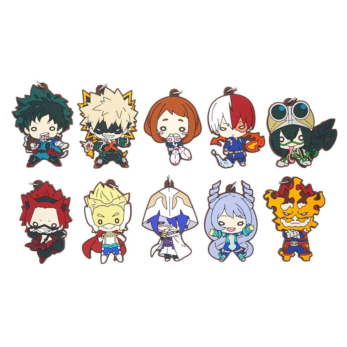 

Аниме Моя геройская академия, Bakugou Katsuki Midoriya Izuku Amajiki ручной миллион, резиновый брелок, орнамент, игрушки, коллекционный подарок