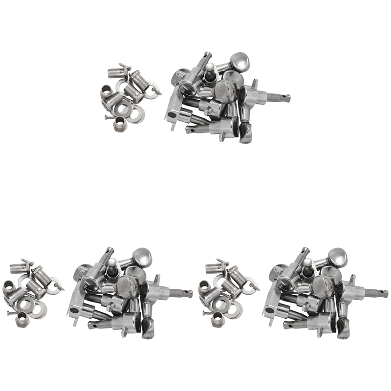 3X Fleur Tuning Pioli/Corde Per Stratocaster/Tele/Chitarra Acustica 6L Argento