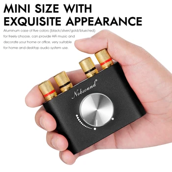 Nobsound Mini Bluetooth 5.0 TPA3116 Digital Amplifier Hifi Stereo Audio Receiver Power Amp 50W+50W Car Sound Amplifiers 4