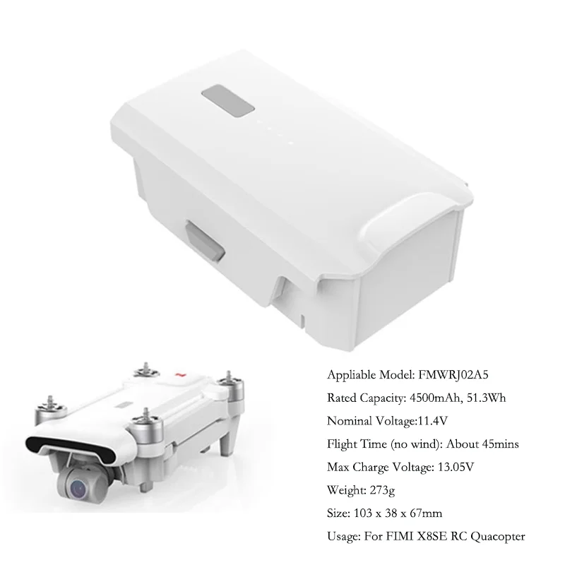 11.4V 4500mah For FIMI X8 SE 2020 2022 Battery New 4500mah drone Batteries drone accessories wholesale 3