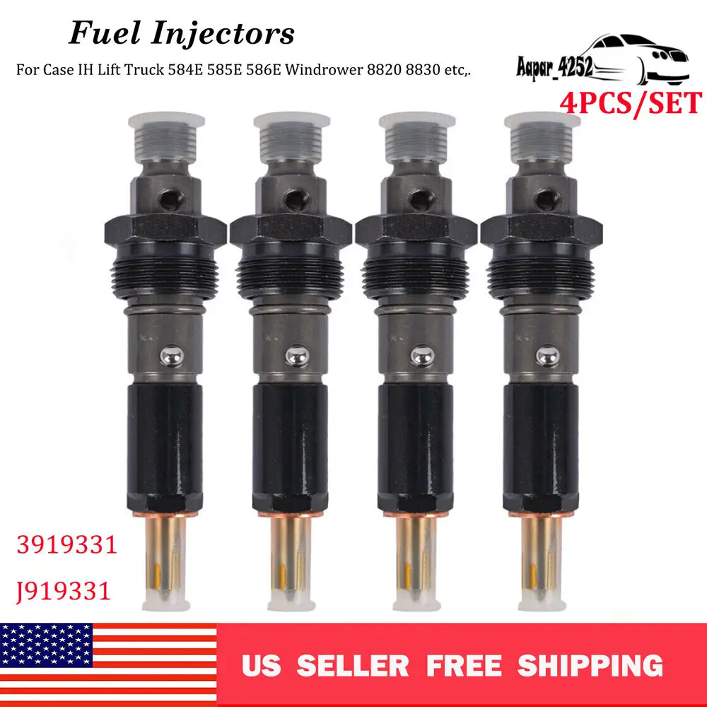 4PCSFuelInjectors3919331ForCaseIHSkidSteer18401845CBackhoe