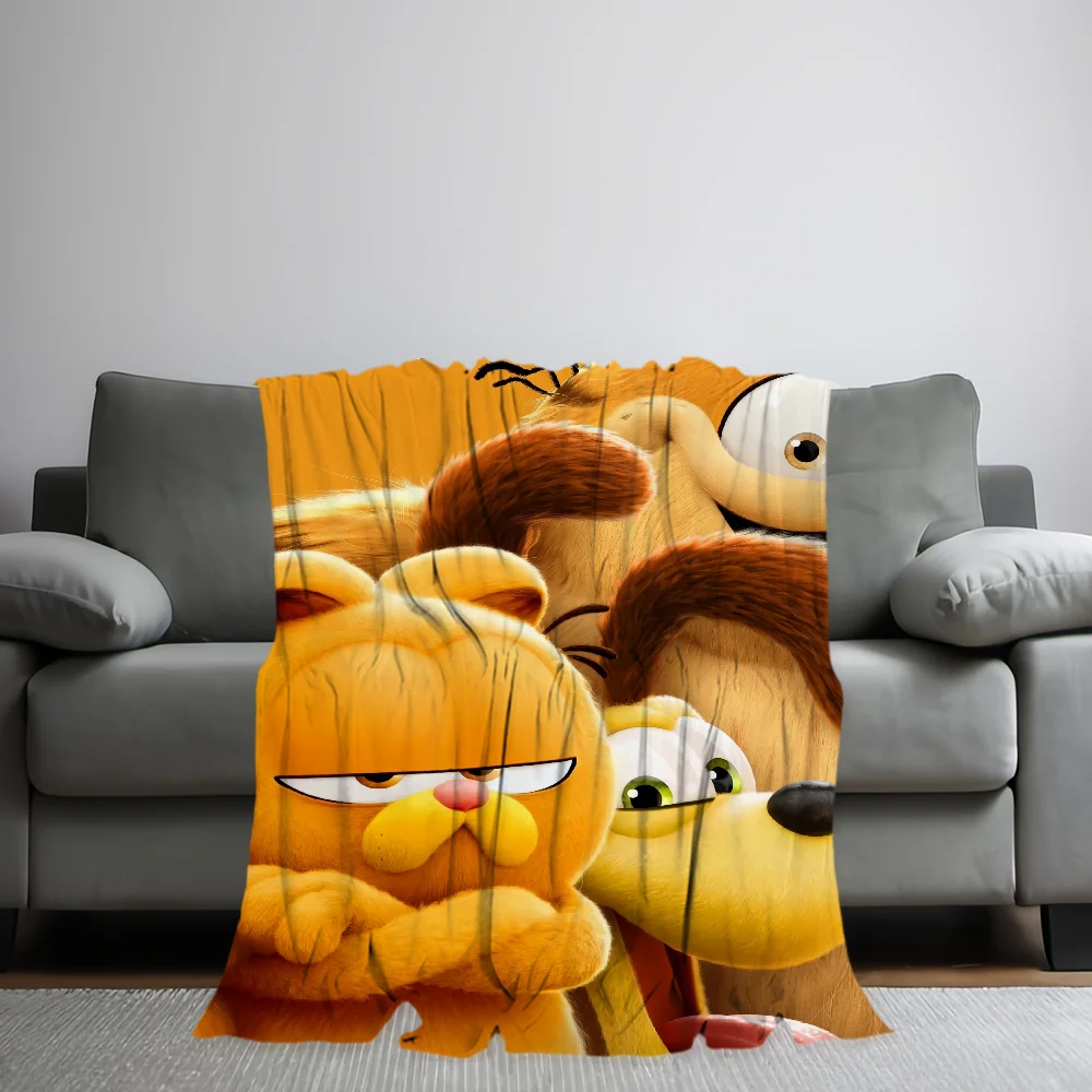 Cartoon G-Garfields Blanket Skin friendly comfort warm soft plush blanket suitable sofa living room office bedroom 3