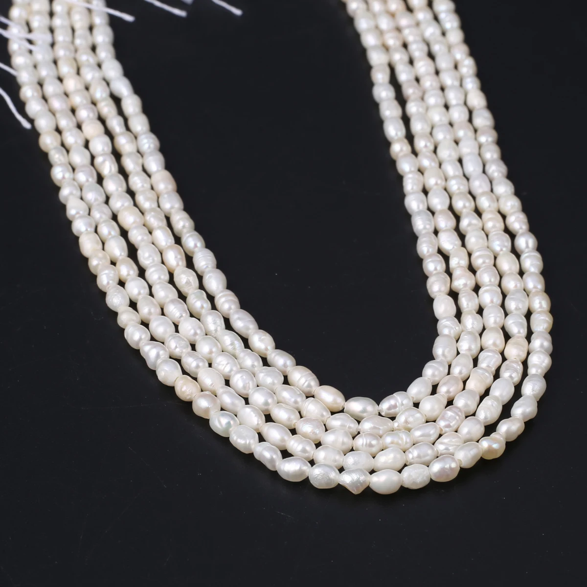 100% Natural Freshwater Pearl Rice Shape Pearl DIY Jewelry Making Necklace Bracelet Earring Accessories Gift 3-3.5MM